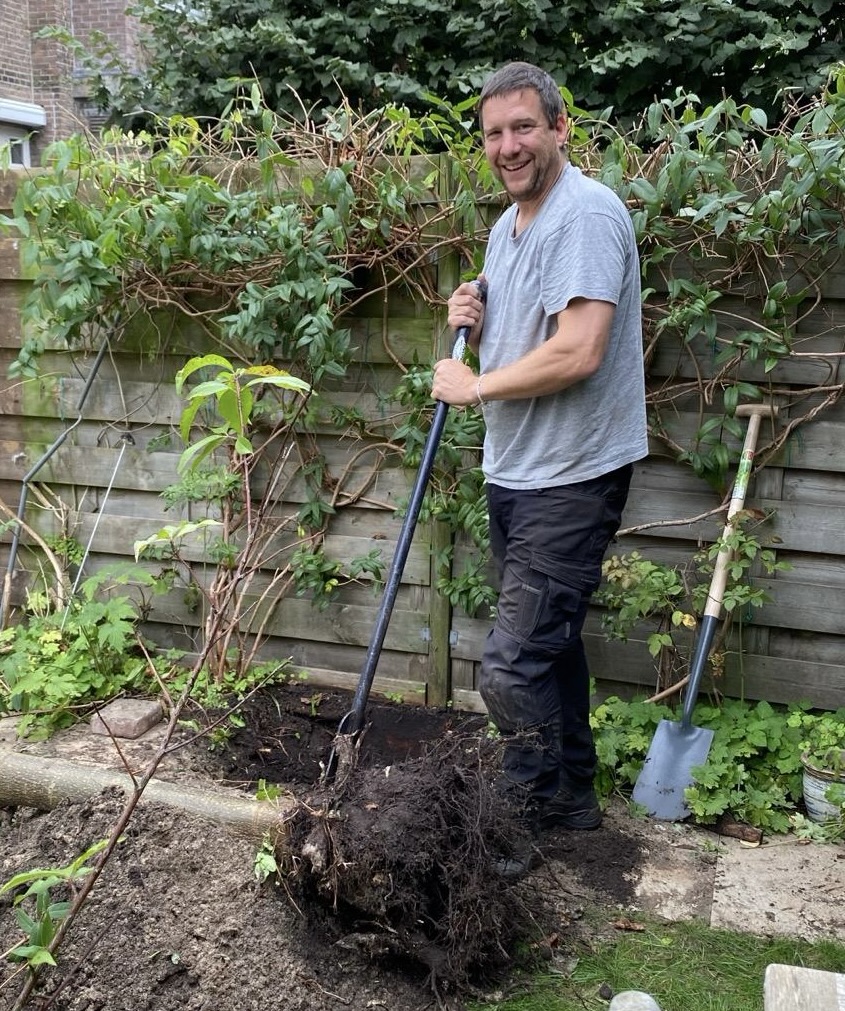 Merlijn in de tuin